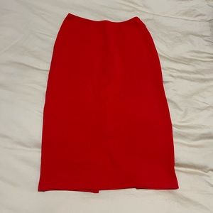 Red Pencil Skirt :Size Large